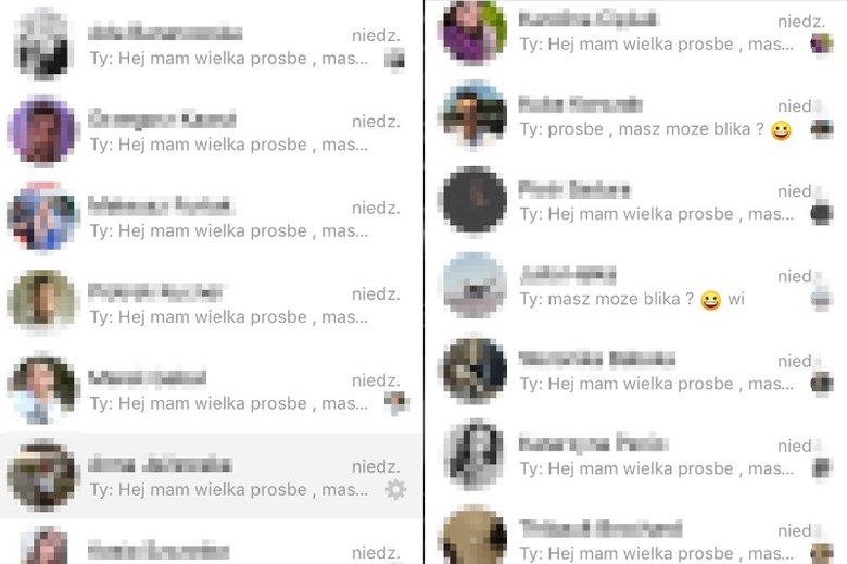 facebook chat oszustwo blik